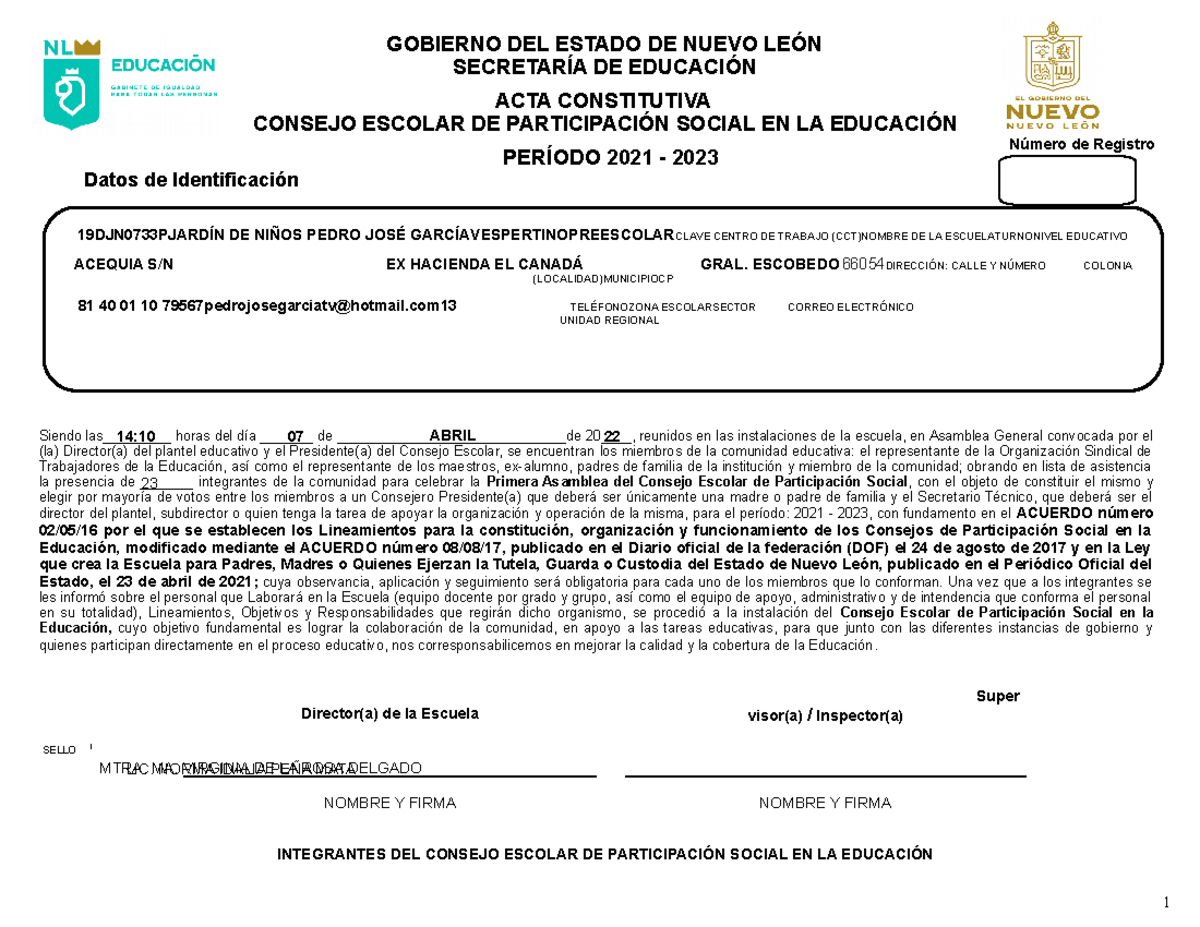 1. CEPS 1.2 Acta Constitutiva de Consejos Escolares 21-23 para
