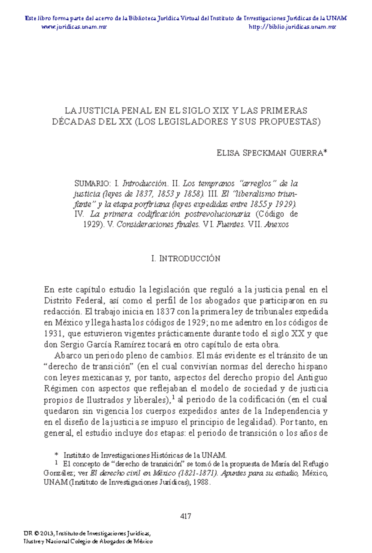 La justicia penal en el siglo XIX y las - 417 La justicia penaL en eL ...