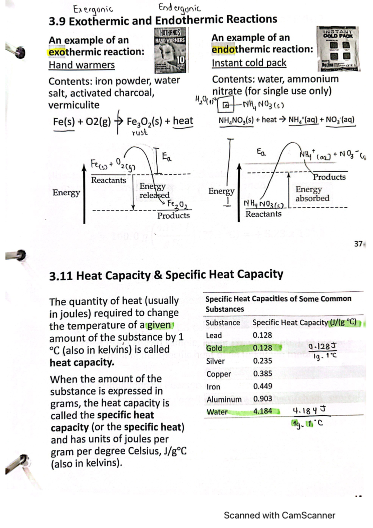 Exothermic and endothermic reactionscalorimetry CHEM 060 Studocu