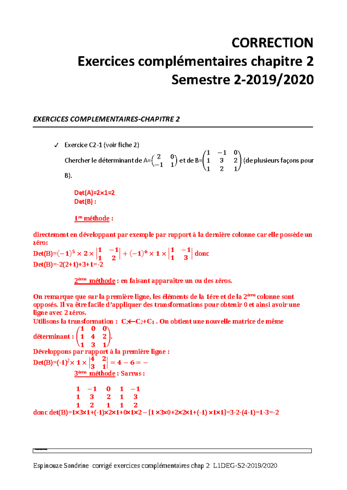 Math 9 - math - Espinouze Sandrine corrigé exercices complémentaires ...