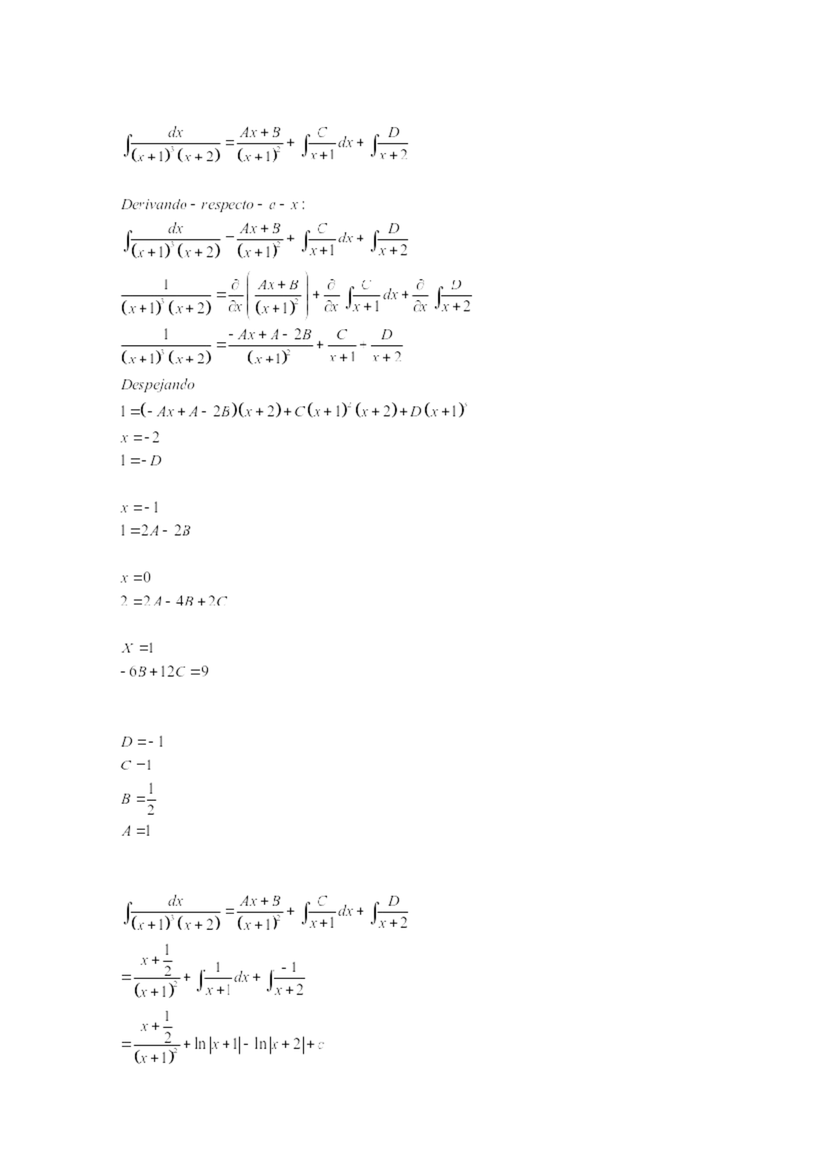 Integrales metodo hermite mi parte - Gestion Ambiental - dx Derivando ...