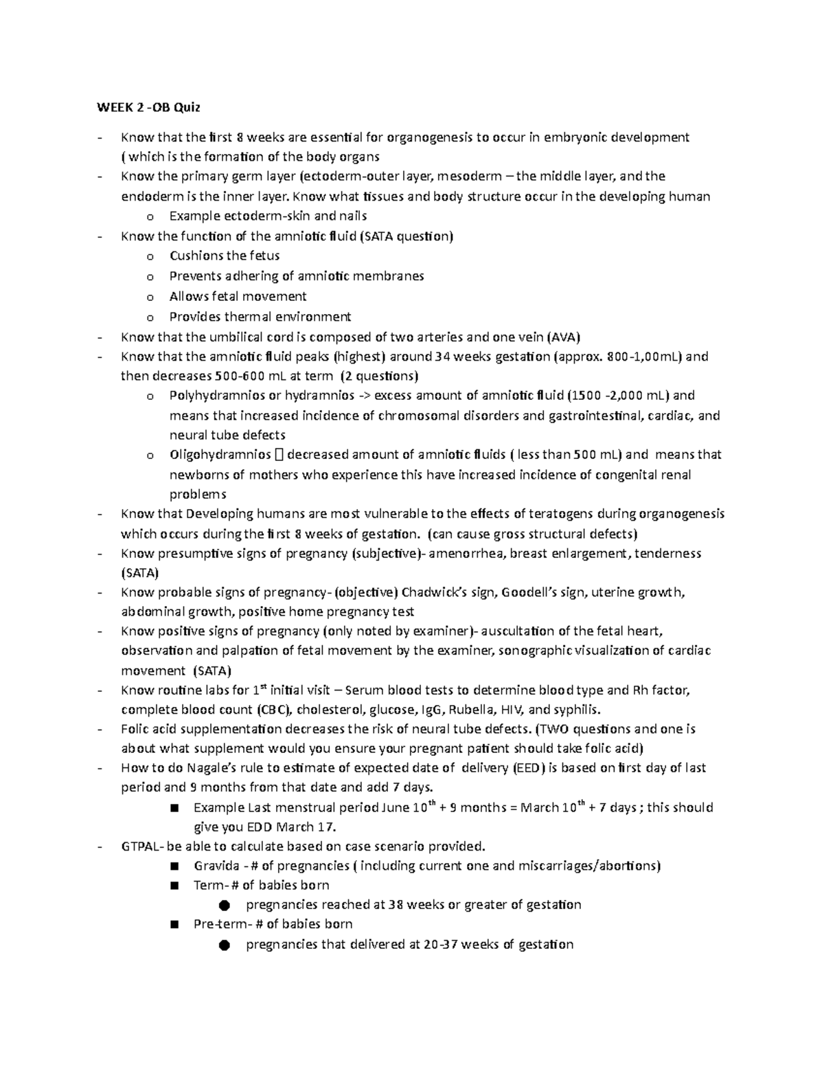 OB Comprehensive Study Guide - WEEK 2 -OB Quiz Know that the first 8 ...