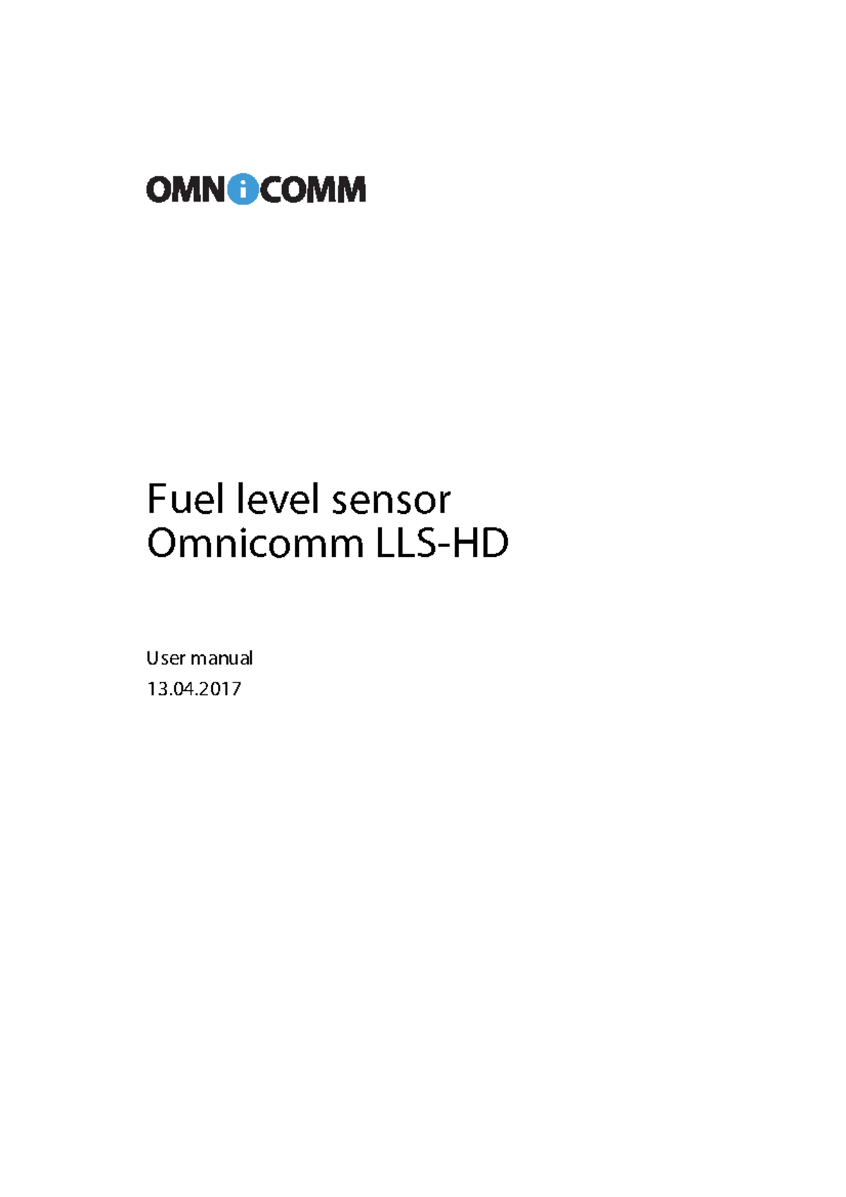Omnicomm lls hd-manual-en - Fuel level sensor Omnicomm LLS-HD User ...