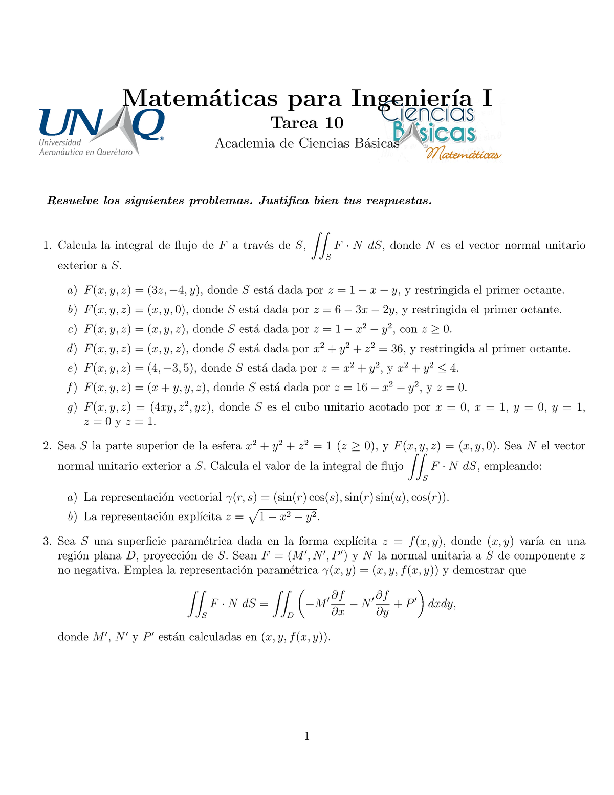 Tarea 10 Mat Ing I - Apuntes Ecuaciones Diferenciales - Matem ́aticas ...