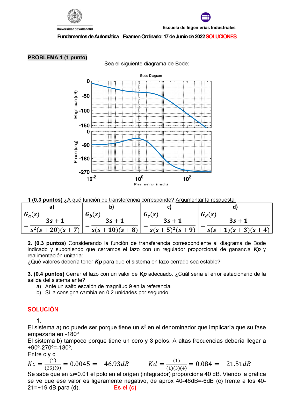 Examen Ordinario Soluciones 2022 - Escuela De Ingenierías Industriales ...