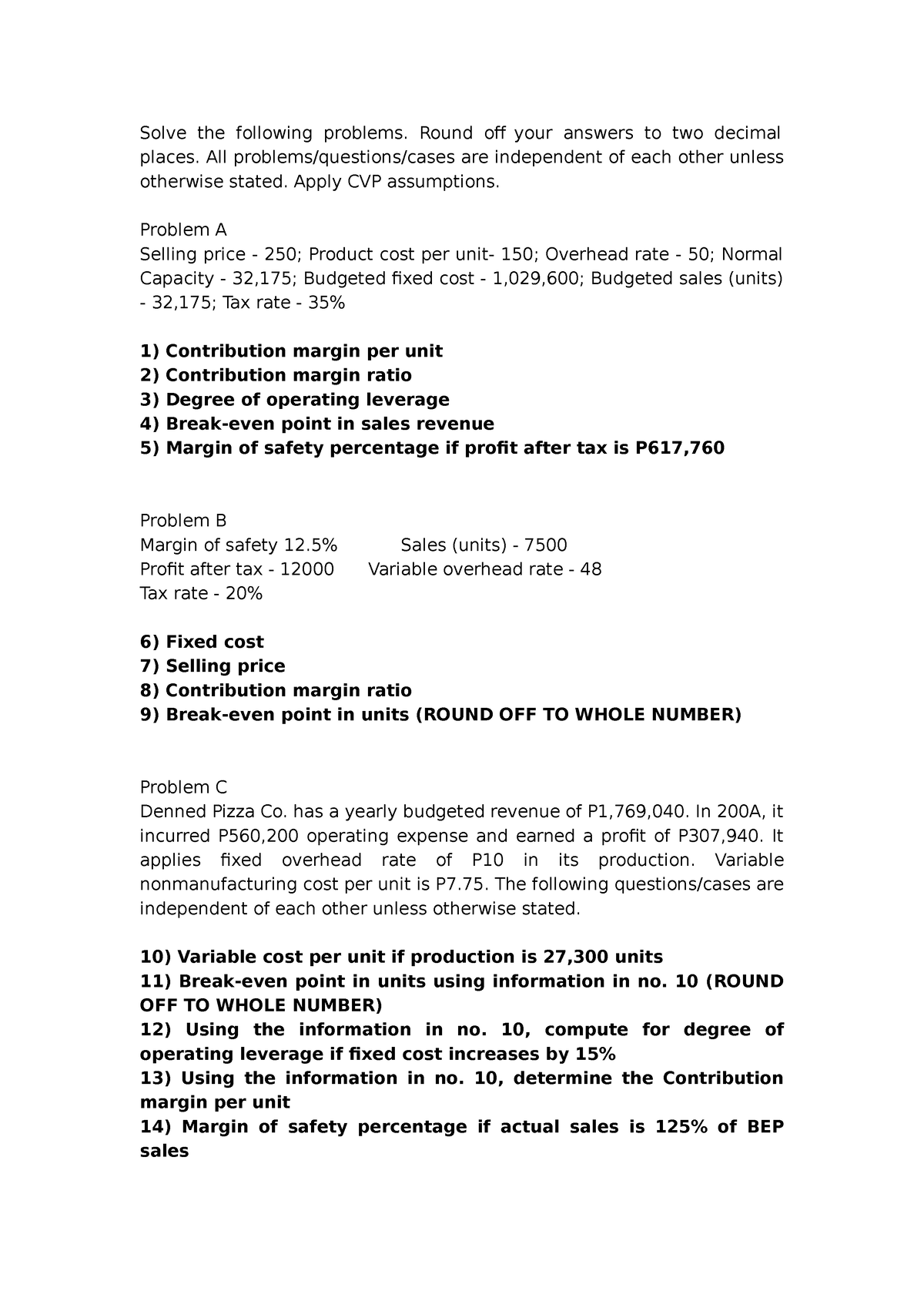 cost-volume-profit-analysis-solve-the-following-problems-round-off