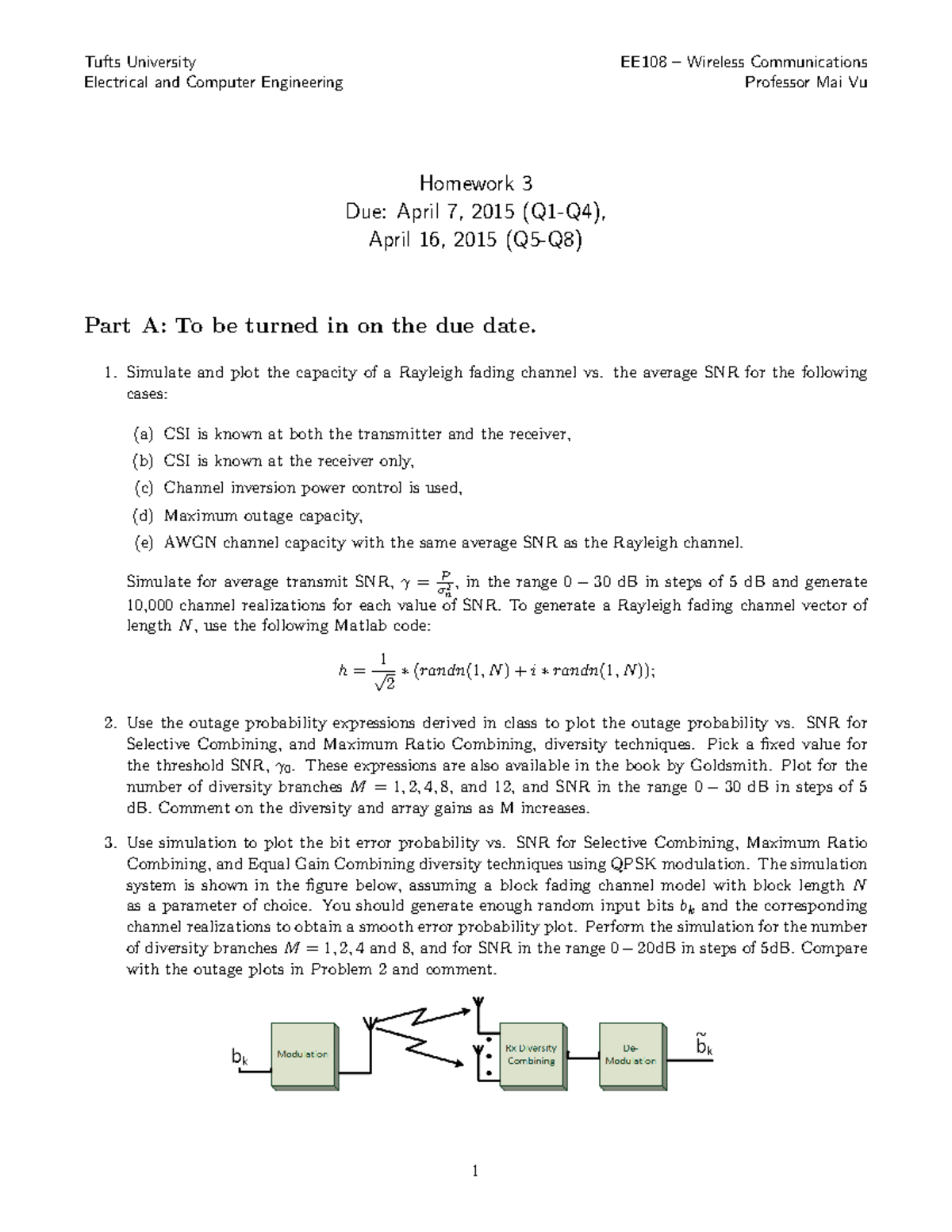Embedded system - Electrical and Computer Engineering Professor Mai Vu ...