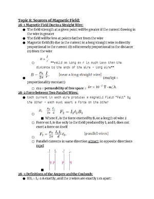 Topic 9 Electromagnetic Induction and Faraday's Law - Studocu