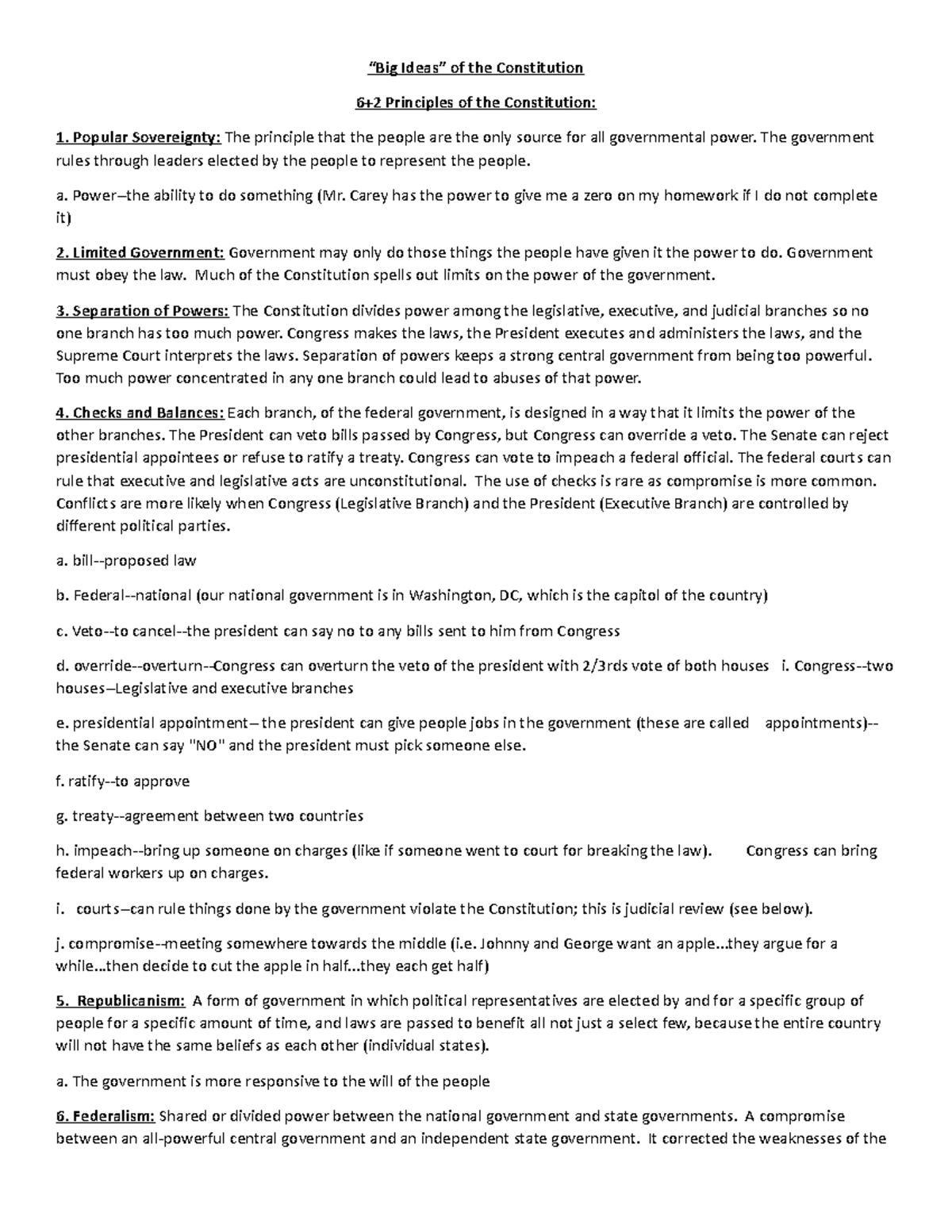 62 Principles and Political Cartoon Assignment Directions Update - “Big ...