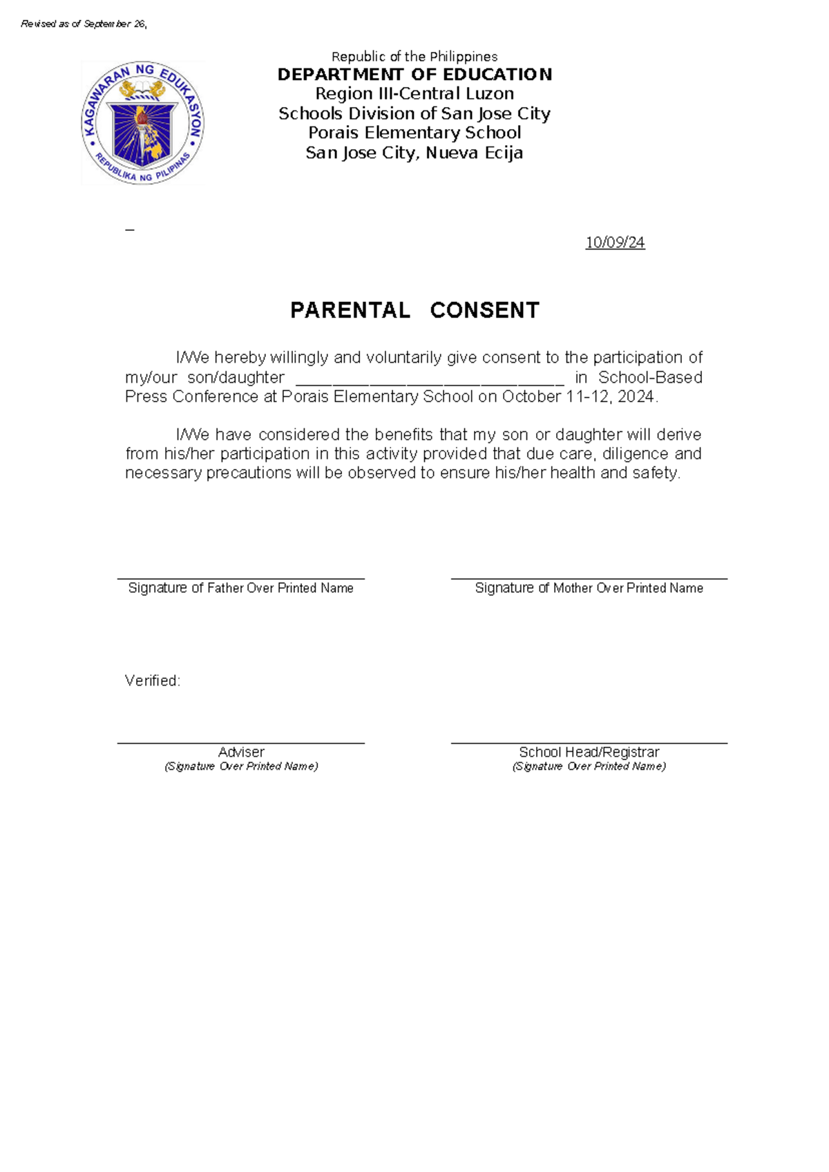 2024-SBPress Con-Parents-Consent - Republic of the Philippines ...
