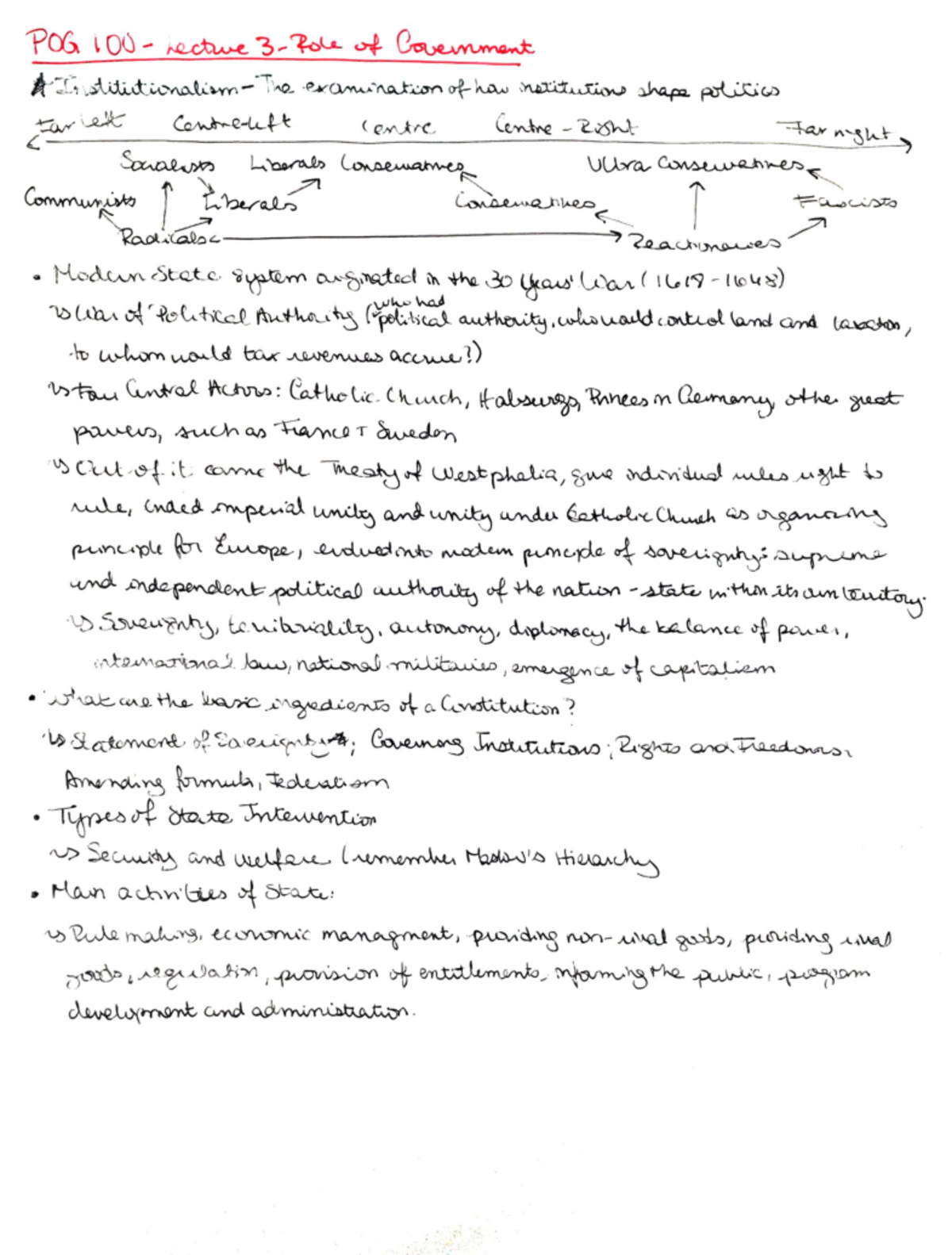 POG 100 Lecture 3 Notes - Iarnight POG 100-rective 3. Role of ...