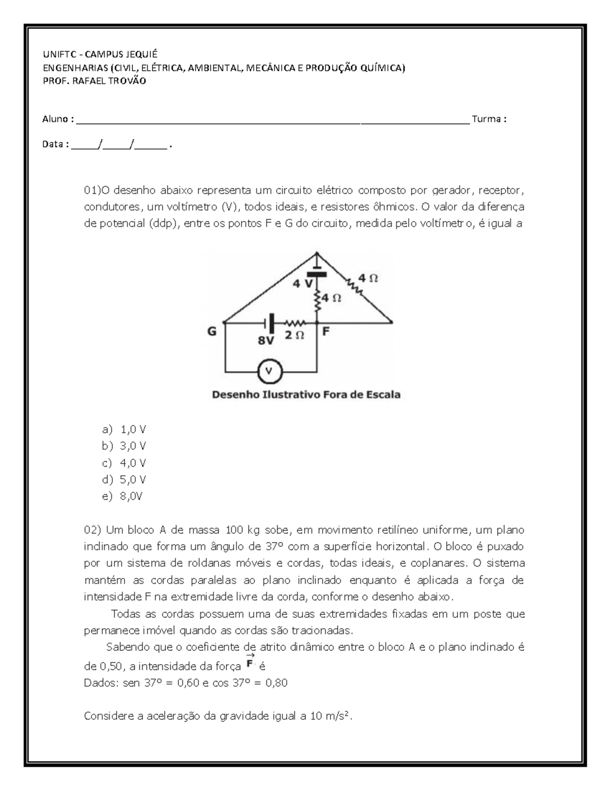 Mecanica Geral Atividades Energia E Trabalho Studocu