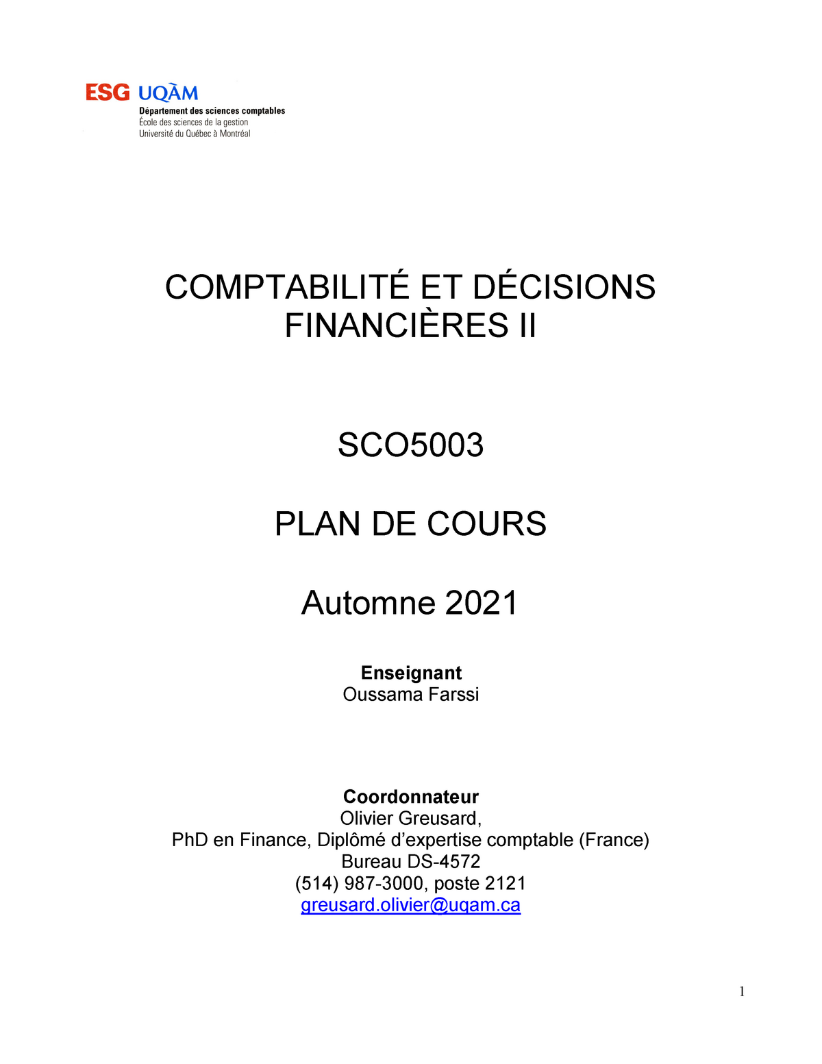 Plan de cours  SCO5003  UQAM  Studocu