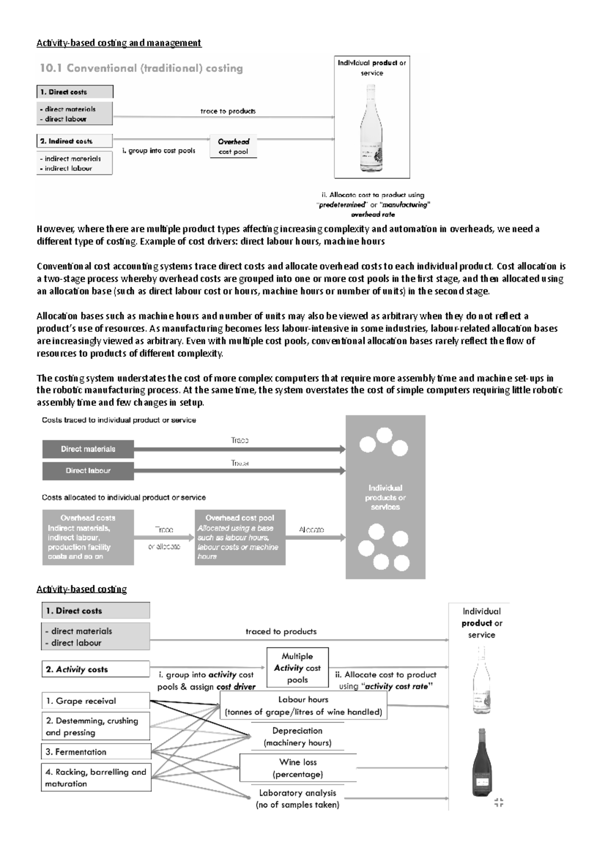 ACCT2019 Week 5 Lec Notes printed - Activity-based costing and ...