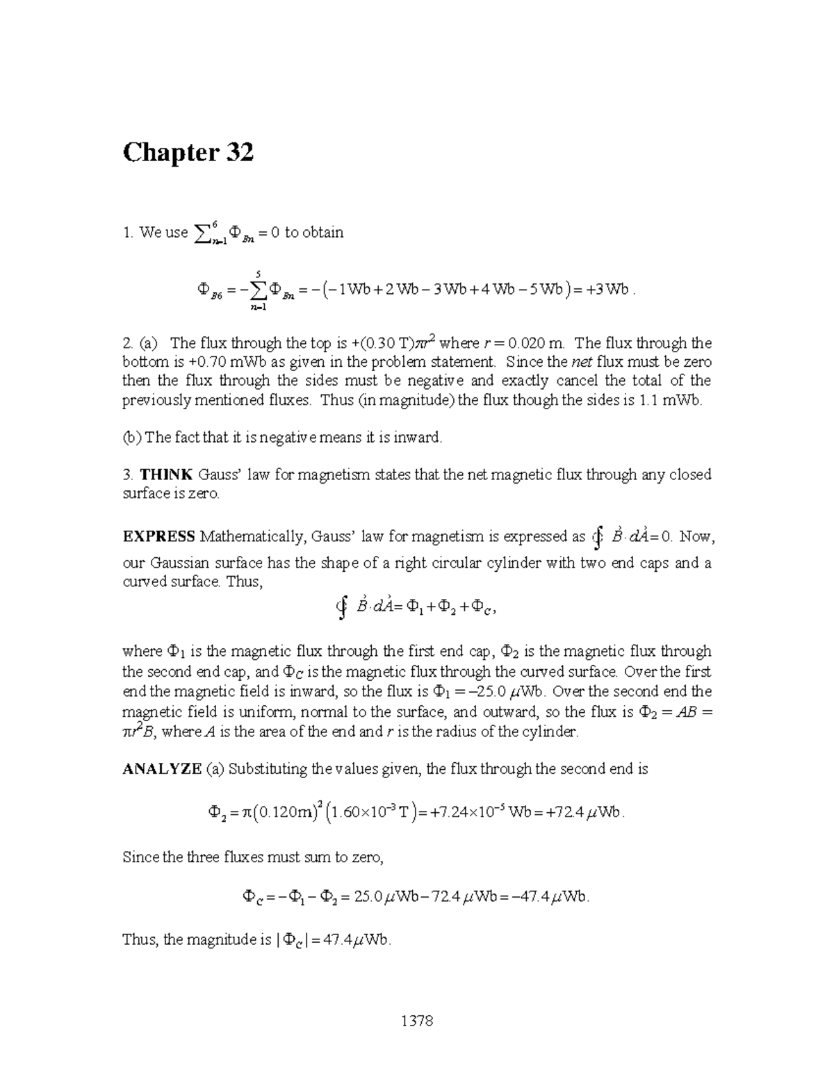 Physics Sol Chap 32 - 1378 Chapter 32 1. We Use 6 1 Bn 0 N To Obtain 5 ...