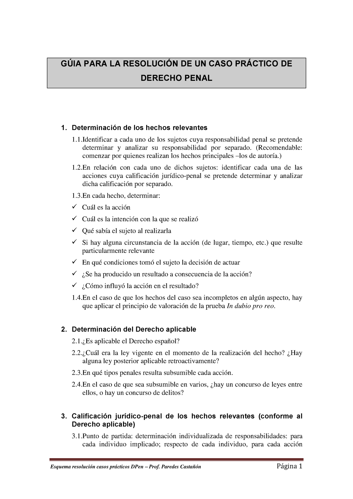 Guía Para La Resolución De Casos Prácticos GÚia Para La ResoluciÓn De Un Caso PrÁctico De 6353