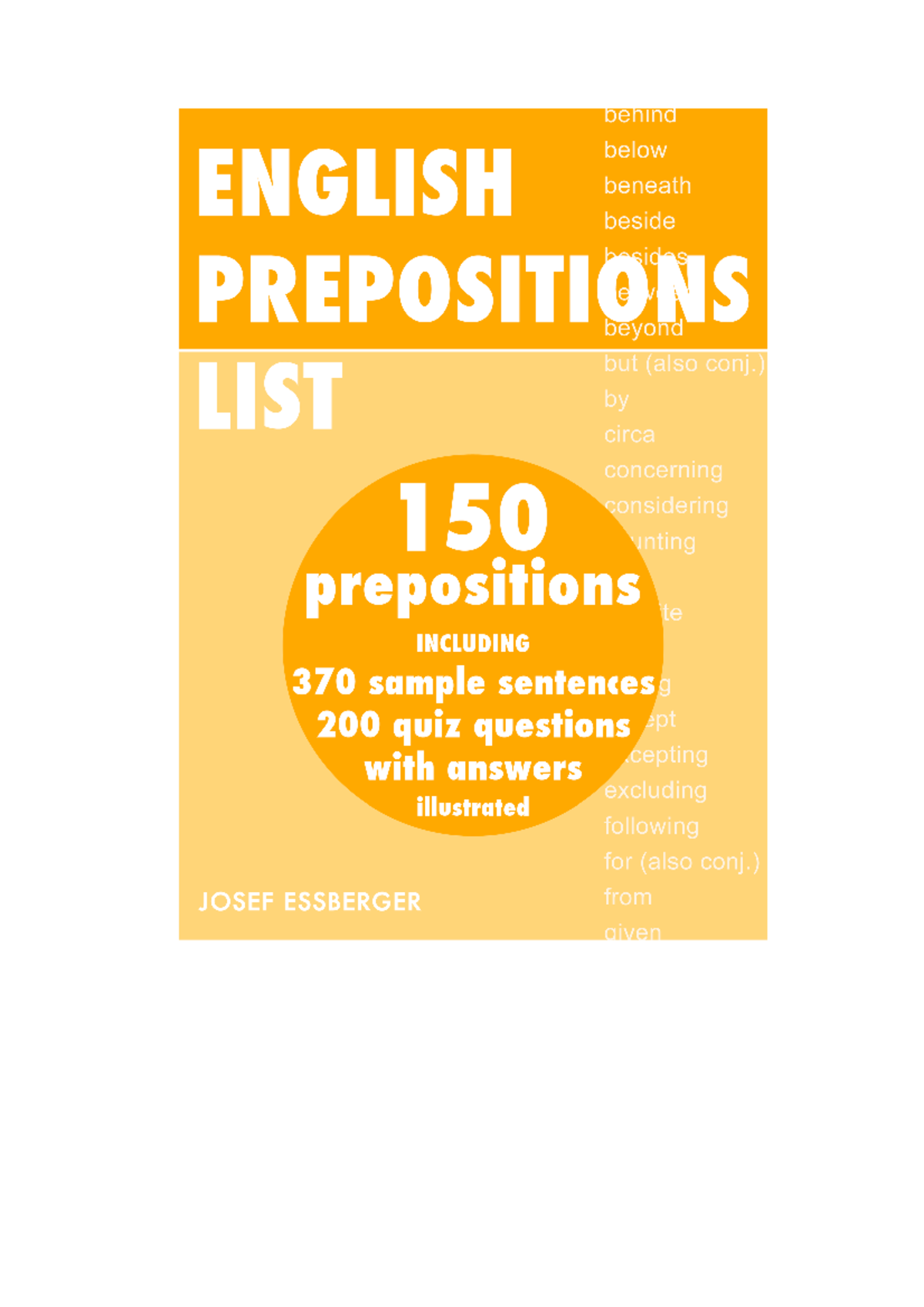 Josef Essberger - English Prepositions List - English Prepositions List ...