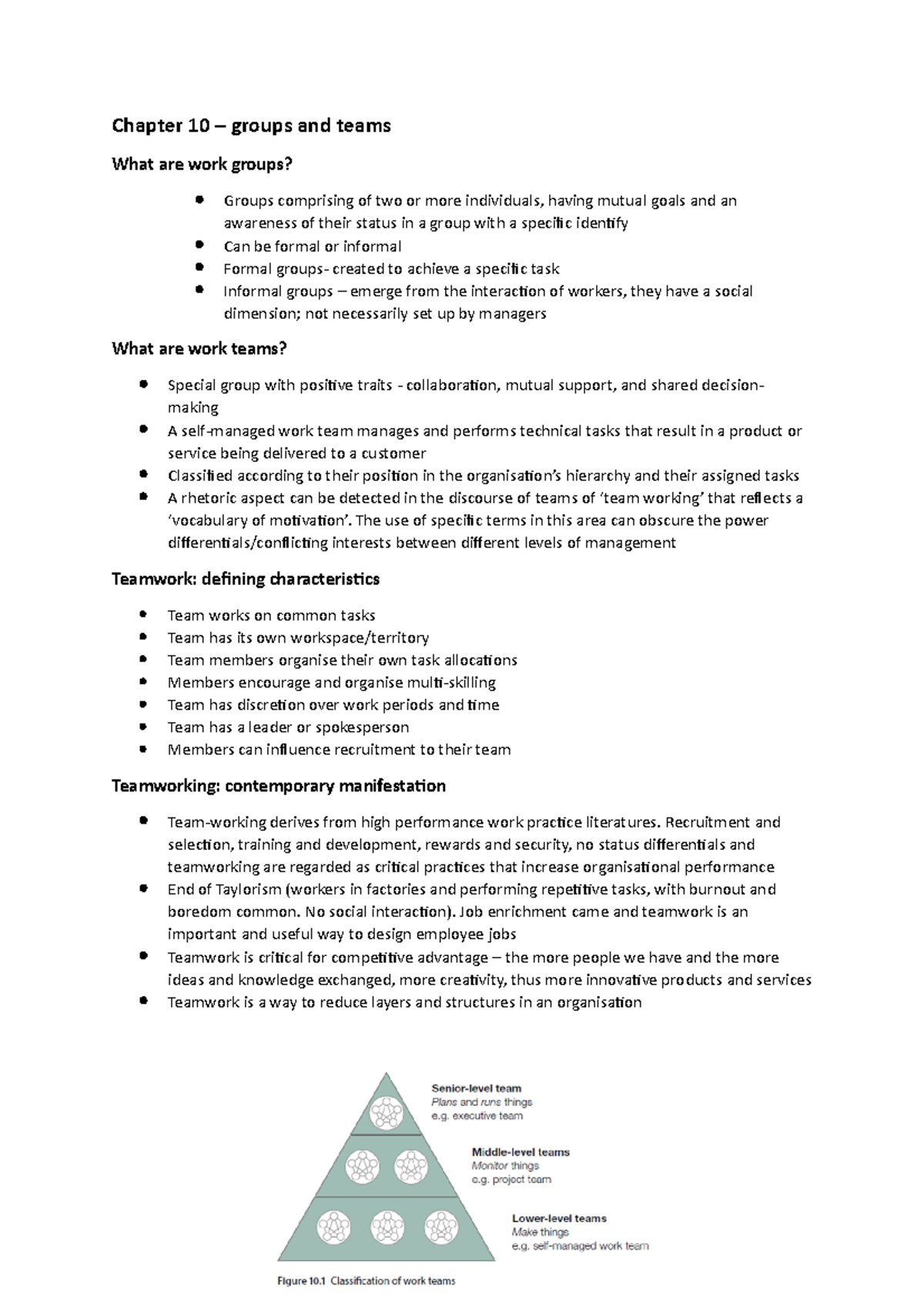 Chapter 10 - Groups And Teams - BUS127 - QUB - Studocu