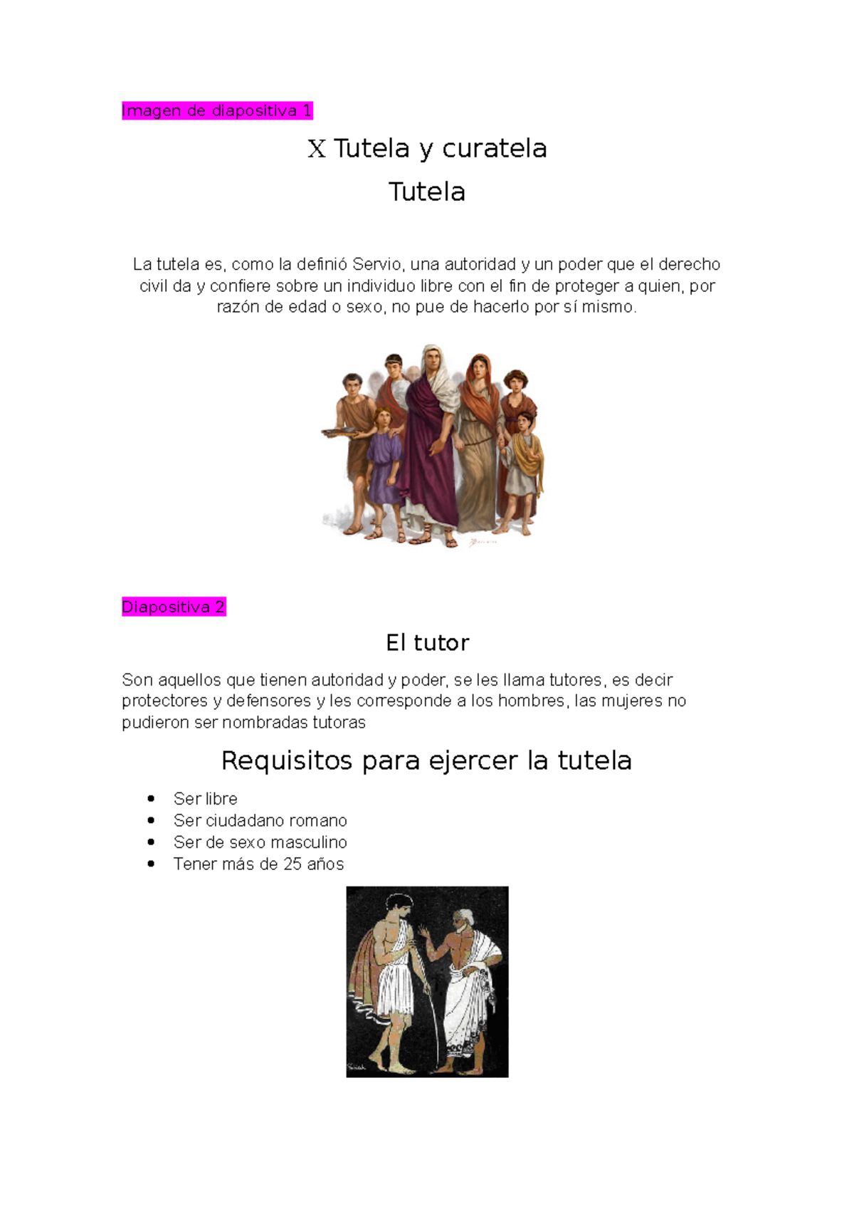 Derecho Romano - Tutela Y Curatela - Imagen De Diapositiva 1 X Tutela Y ...