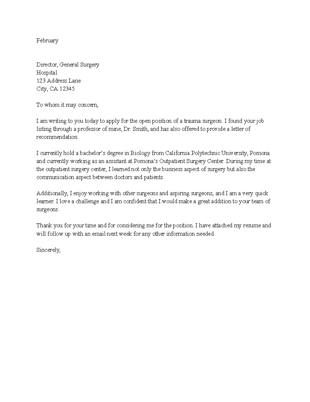 [ENG 1103] Cover Letter Rough Draft - February Director, General ...