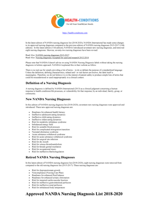 nanda nursing diagnosis pdf 2022 free download
