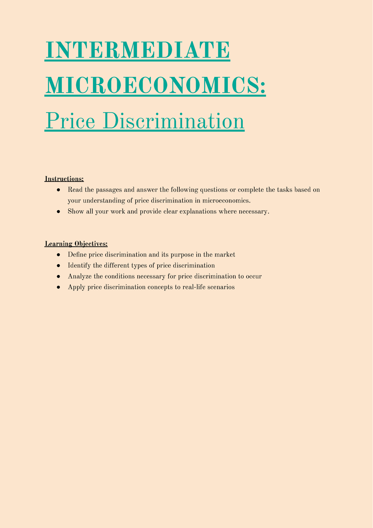 Price Discrimination 2 - INTERMEDIATE MICROECONOMICS: Price ...