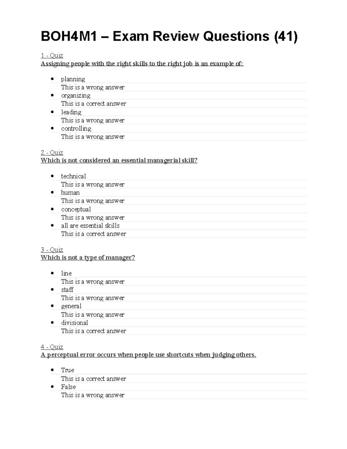 Exam Review Kahoots - KKKKK - BOH4M1 – Exam Review Questions (41) 1 ...