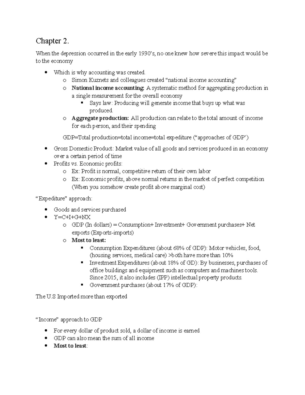 Econ 201 A - Lecture notes 1 - Chapter 2. When the depression occurred ...