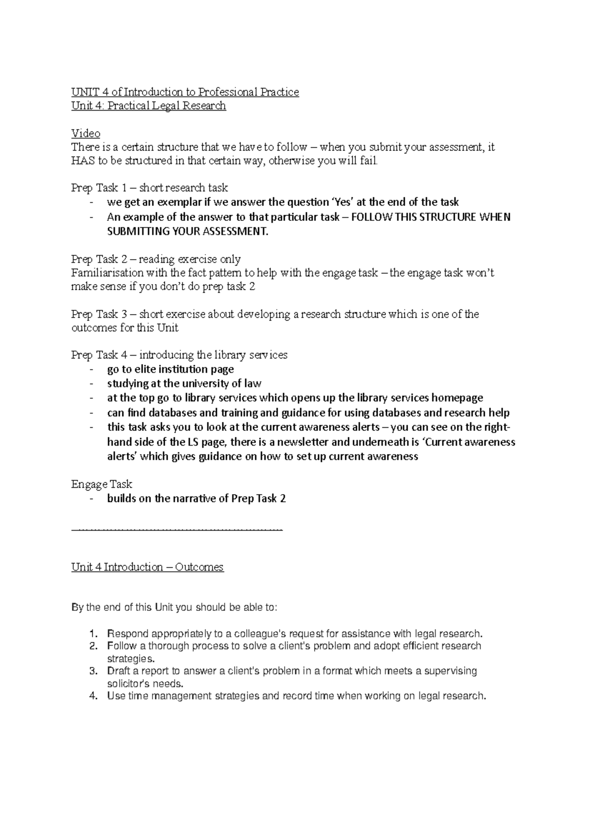 IPP Practical Legal Research Lecture Notes - UNIT 4 of Introduction to ...