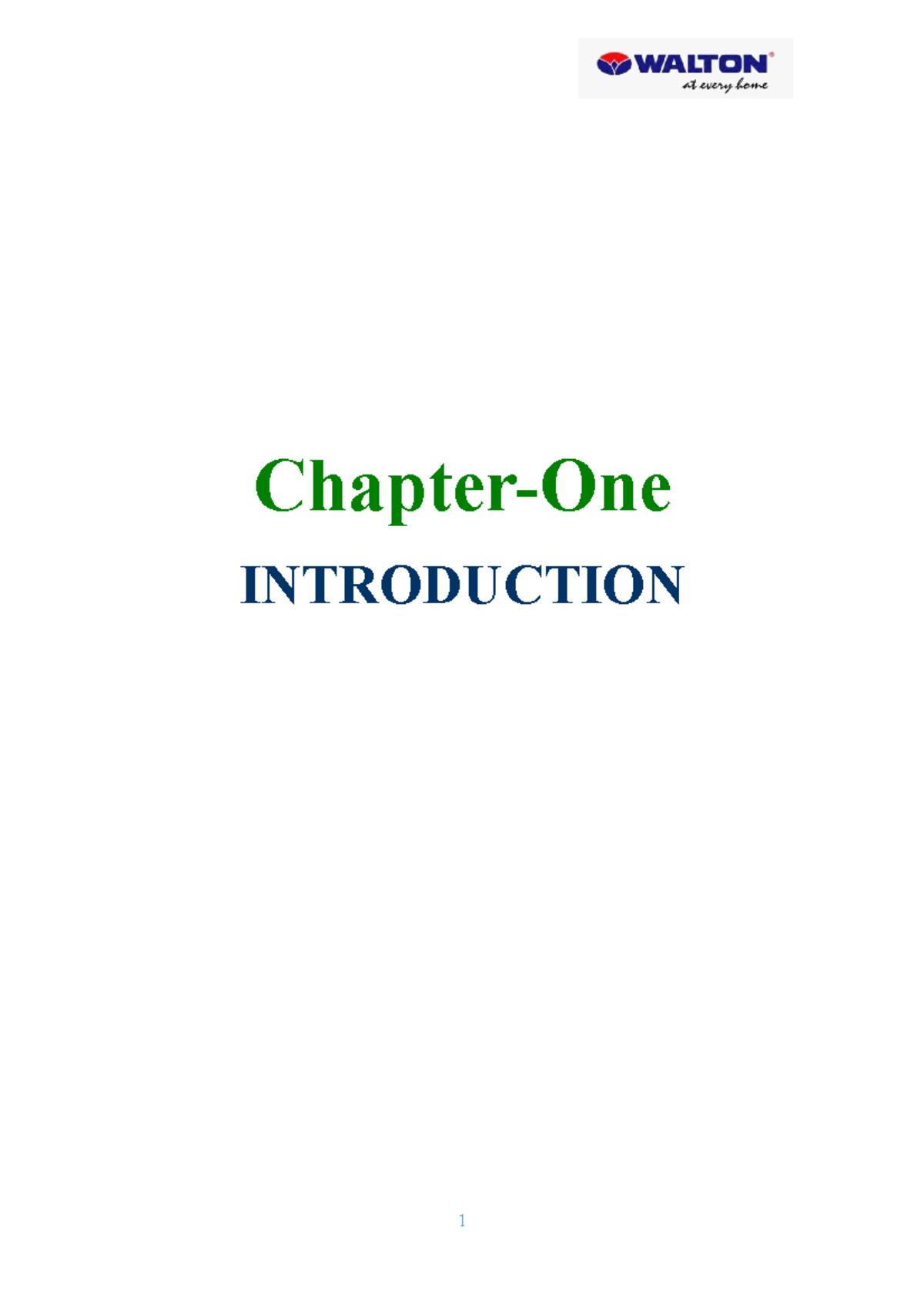 Marketing mix of waltonbd - Chapter-One INTRODUCTION 1 Introduction ...