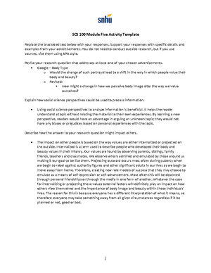 Module 4 Activity - SNHU 107 Module Four Activity Template Complete All ...