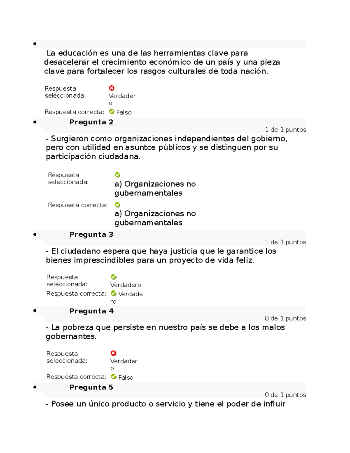 Respuestas 1 Examen De Ciudadania Y Desarrollo Sustentable - La ...