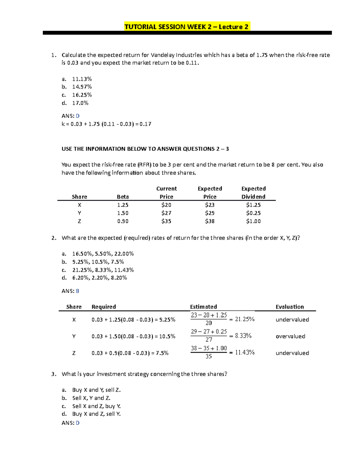 Tutorial Questions&Solutions JAN2022 - TUTORIAL SESSION WEEK 2 ...