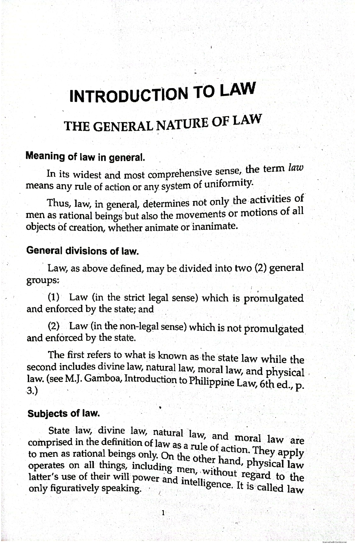 nature of law short essay