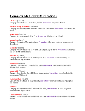 Critical Care Final Study Guide - Final Study Guide: Modules 1-11 ...