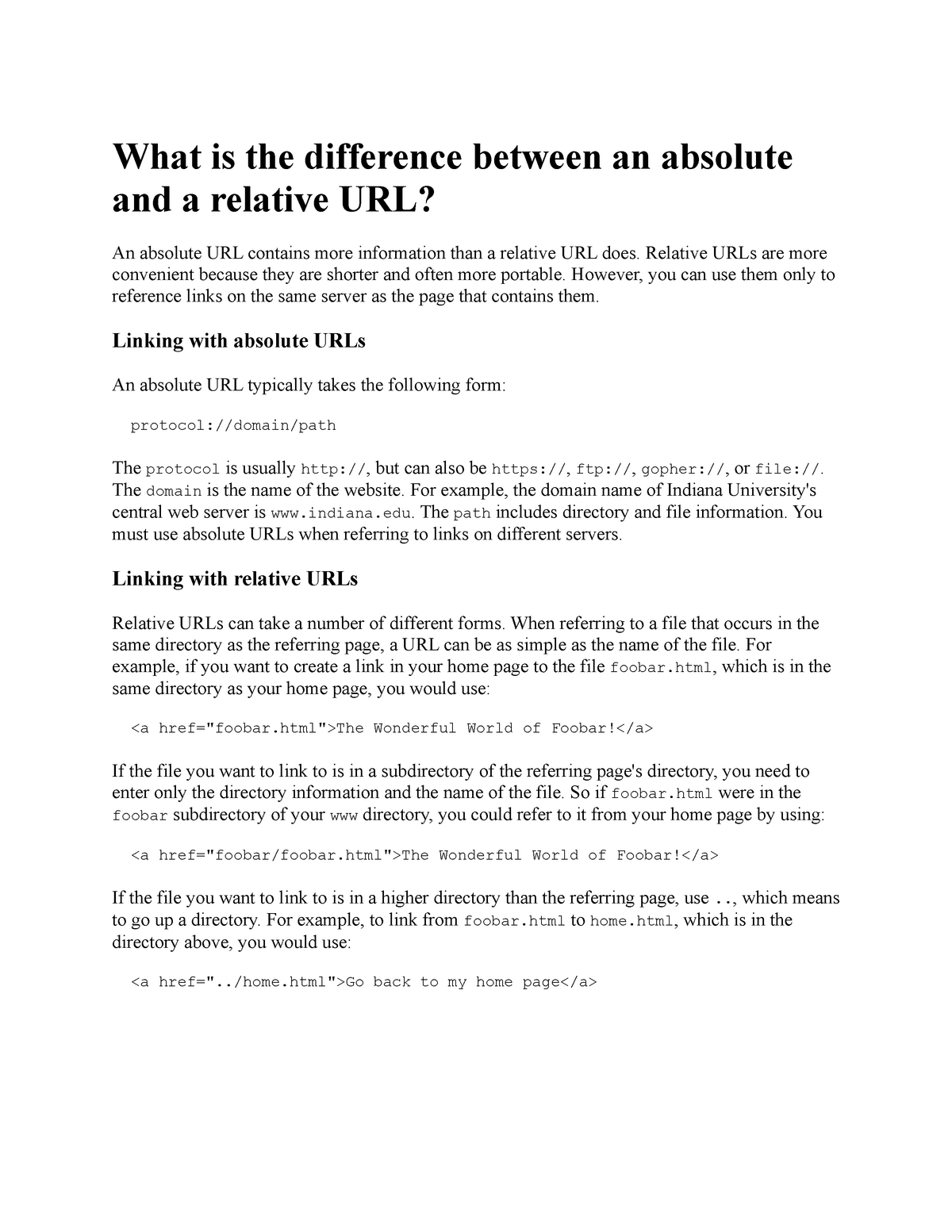 Absolute Vs Relative Url Histogram Introduction To Java Programming Notes What Is The Difference Studocu