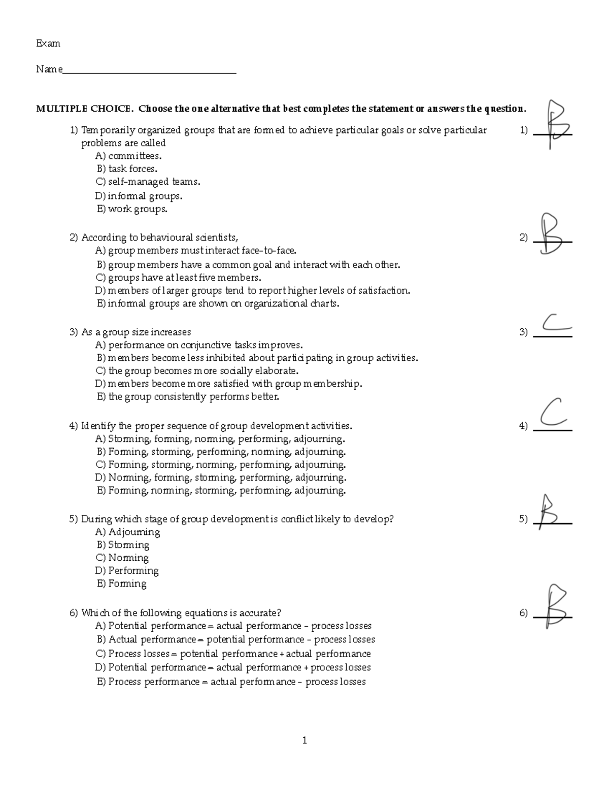 1ba3 Final - Question - Exam Name 