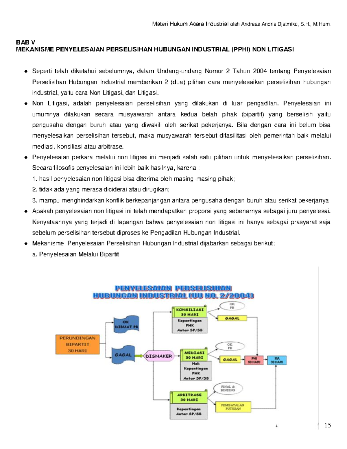 Materi Hukum Acara Industrial Ganjil 2023-2024 Bab 5 - BAB V MEKANISME ...