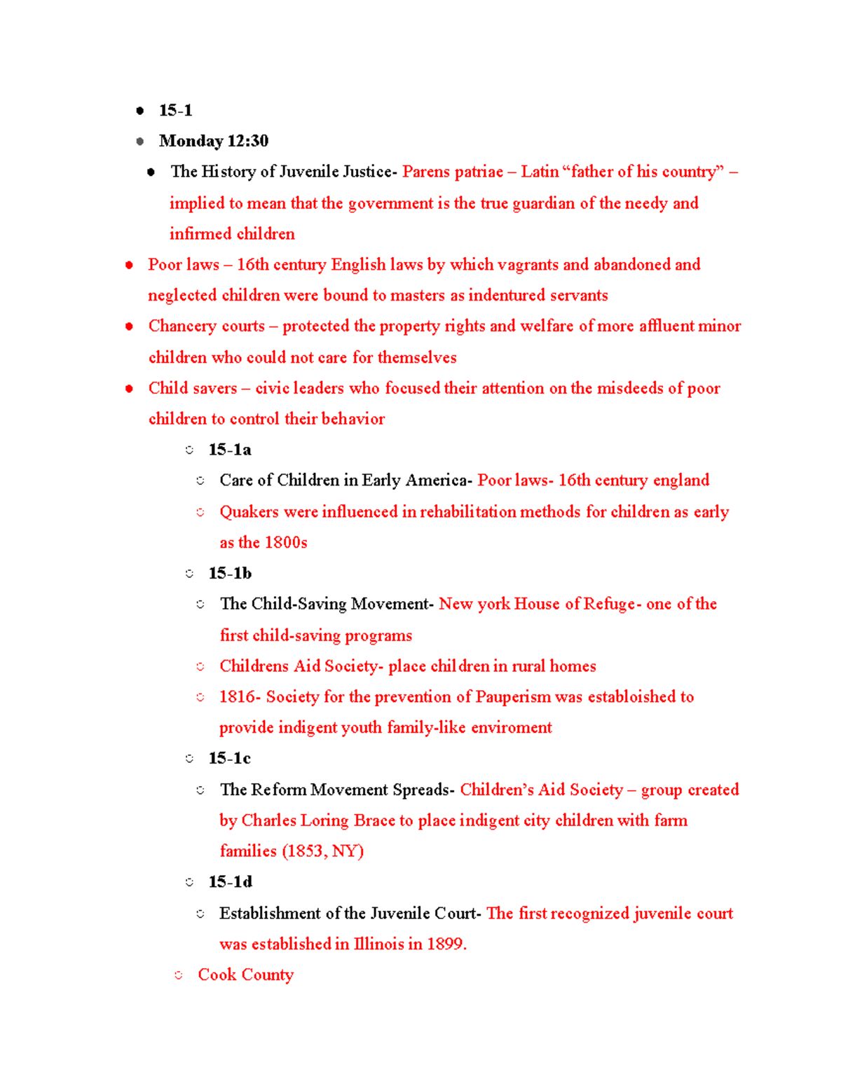 Criminal Justice Notes Chapter 15- Google Docs - 15- Monday 12: The ...