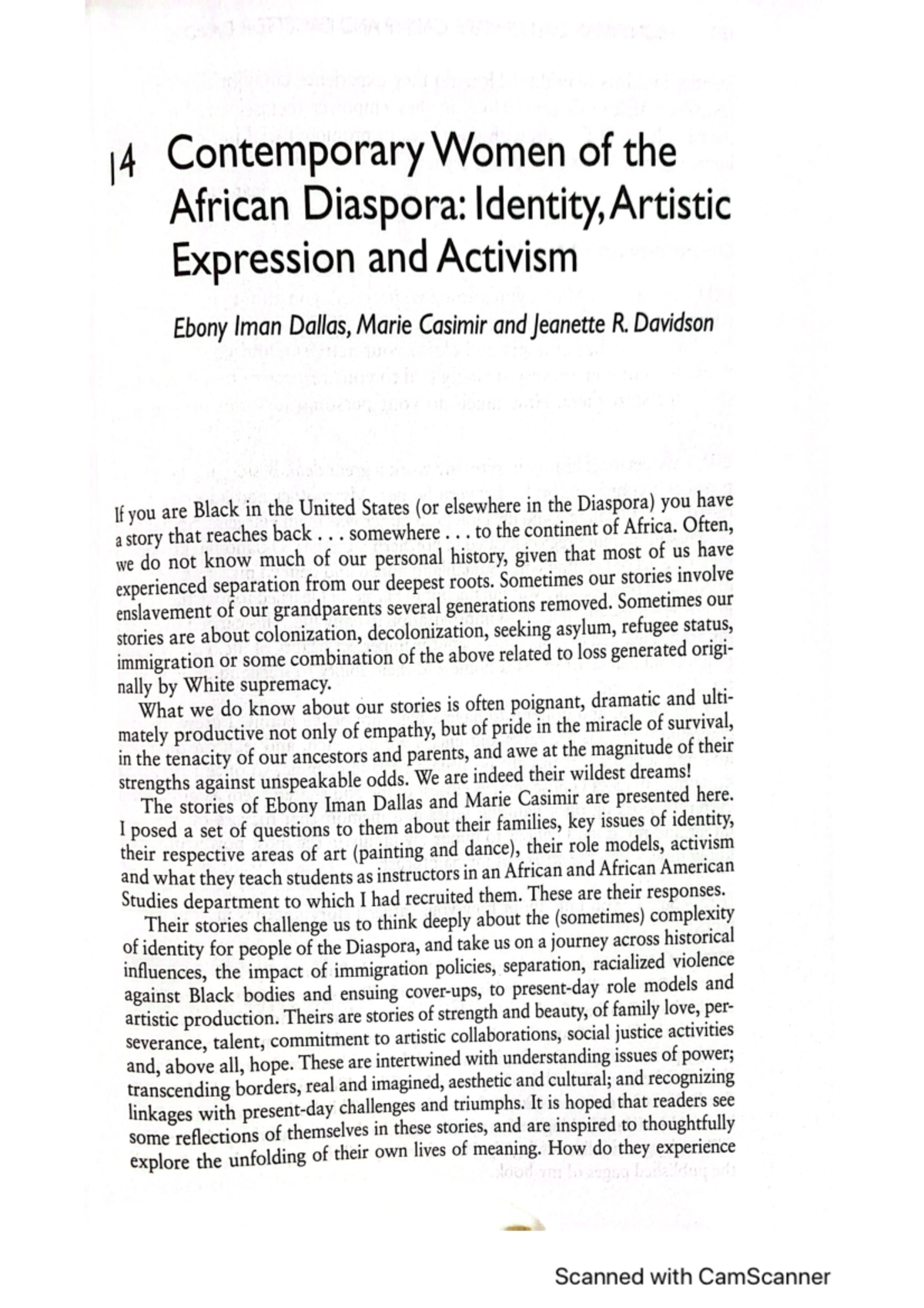 Contemporary Women of the African Diaspora - AAAS 2000 - Studocu