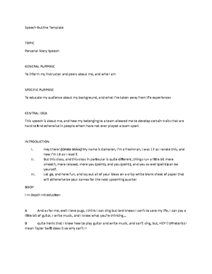 Comm 1000 Public Speaking Csueb Studocu