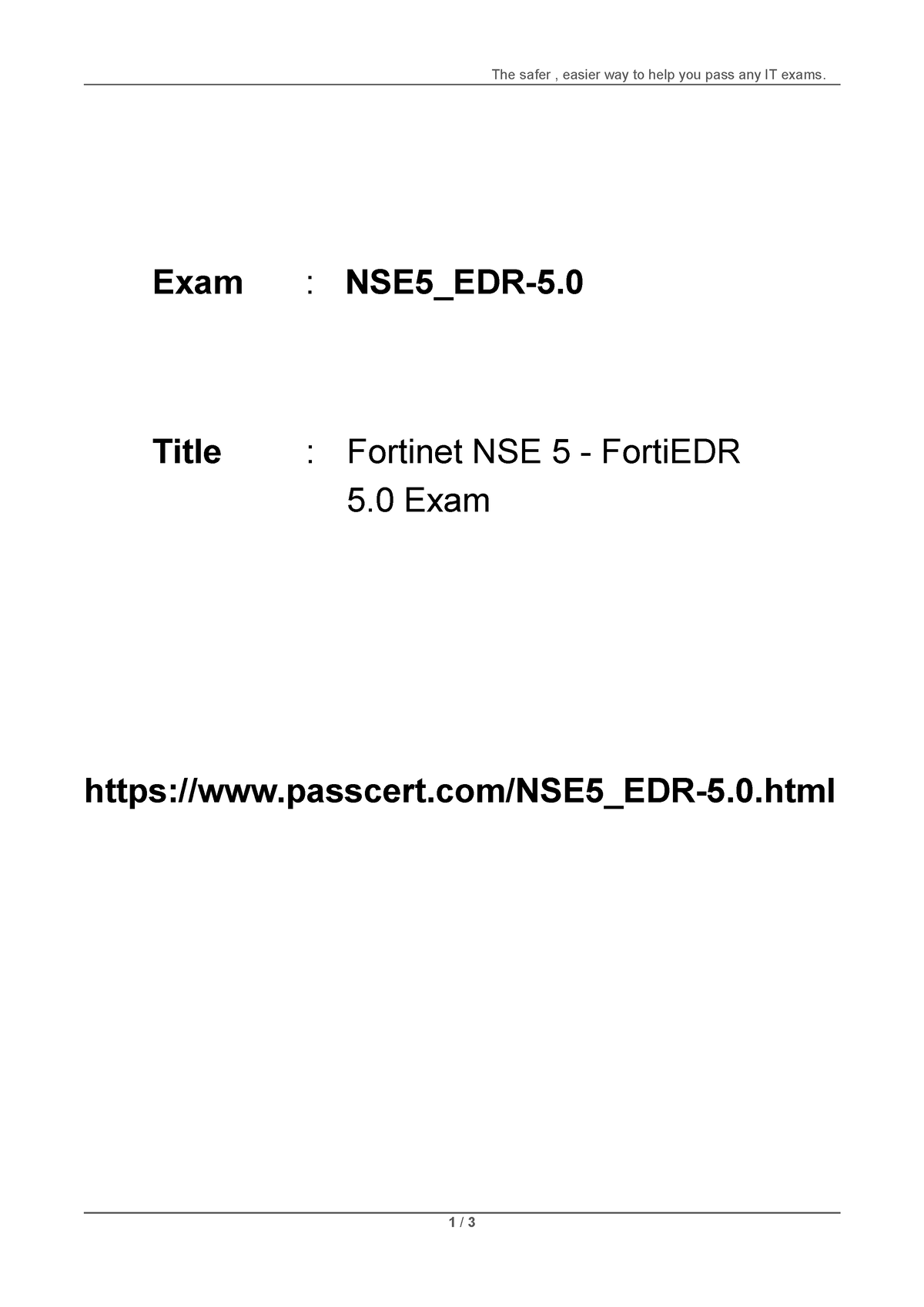 Exam NSE5_EDR-5.0 Simulations