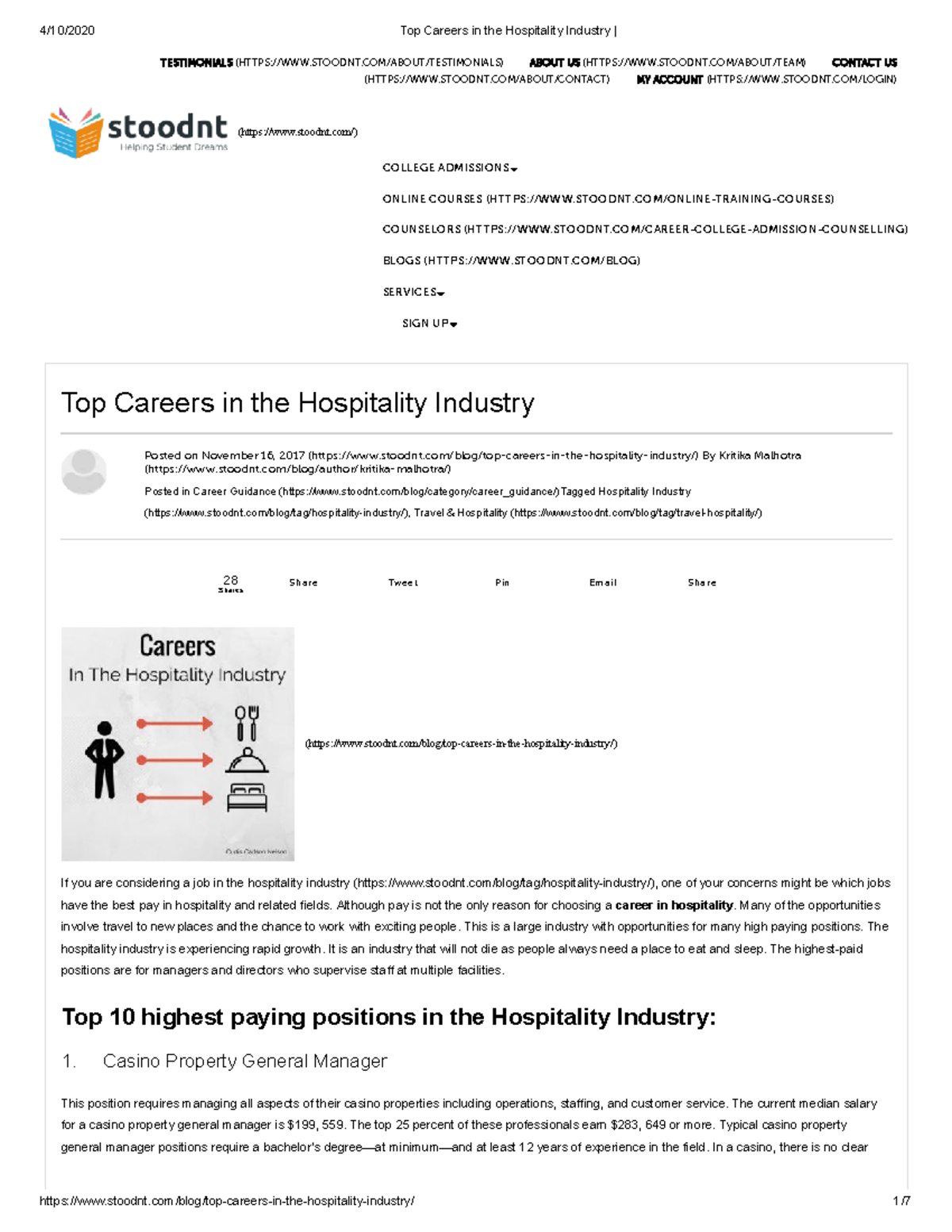 Top Careers In The Hospitality Industry TESTIMONIALS HTTPS WWW