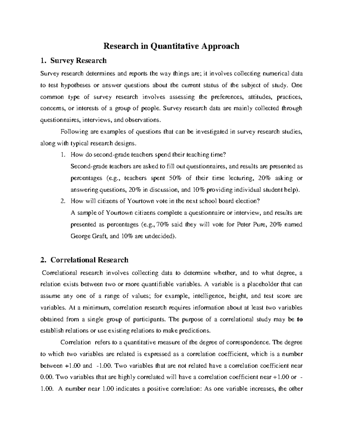 Week 3 Research Under Quantitative Approach - Research In Quantitative ...