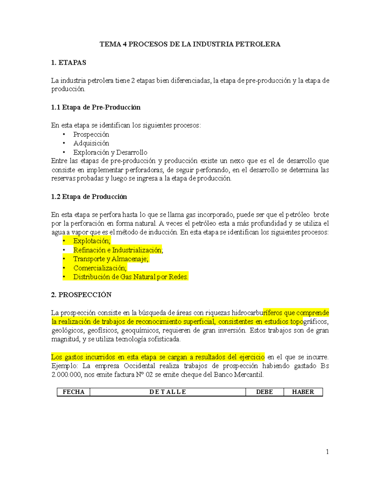 Petrolera Cap 4 - ejercicios - 1 TEMA 4 PROCESOS DE LA INDUSTRIA ...