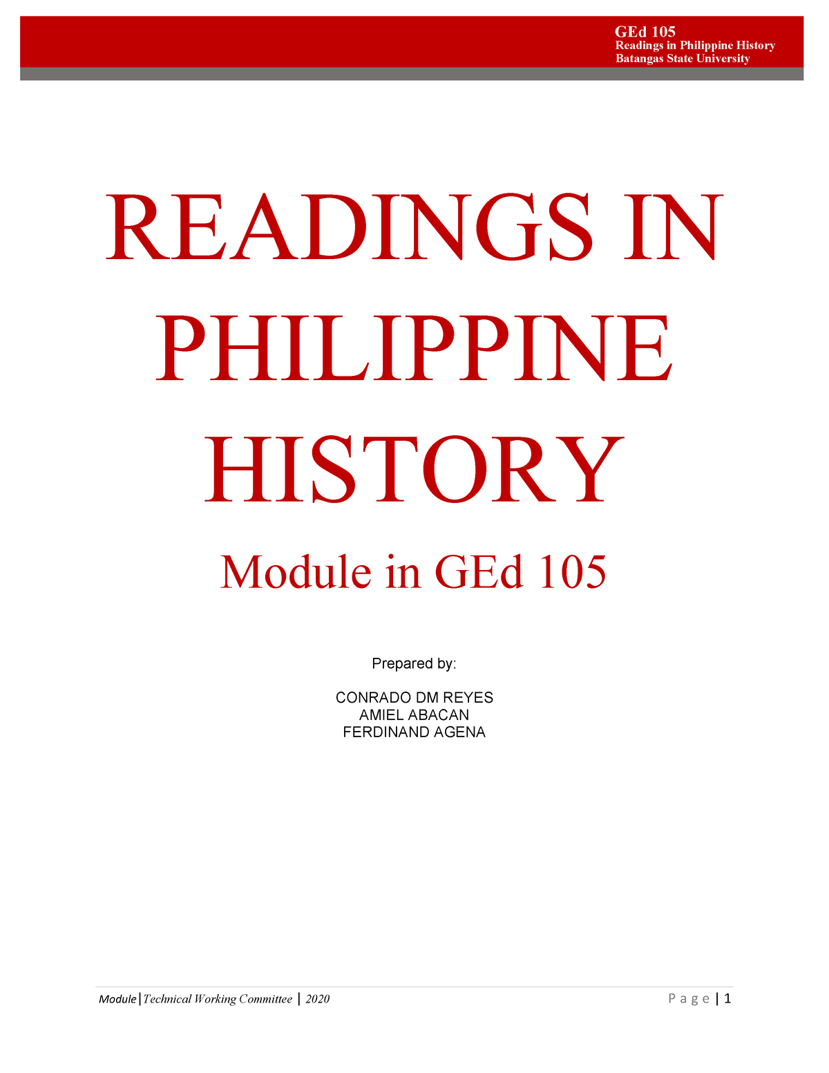 FULL Readings IN PH History - Readings In Philippine History Batangas ...