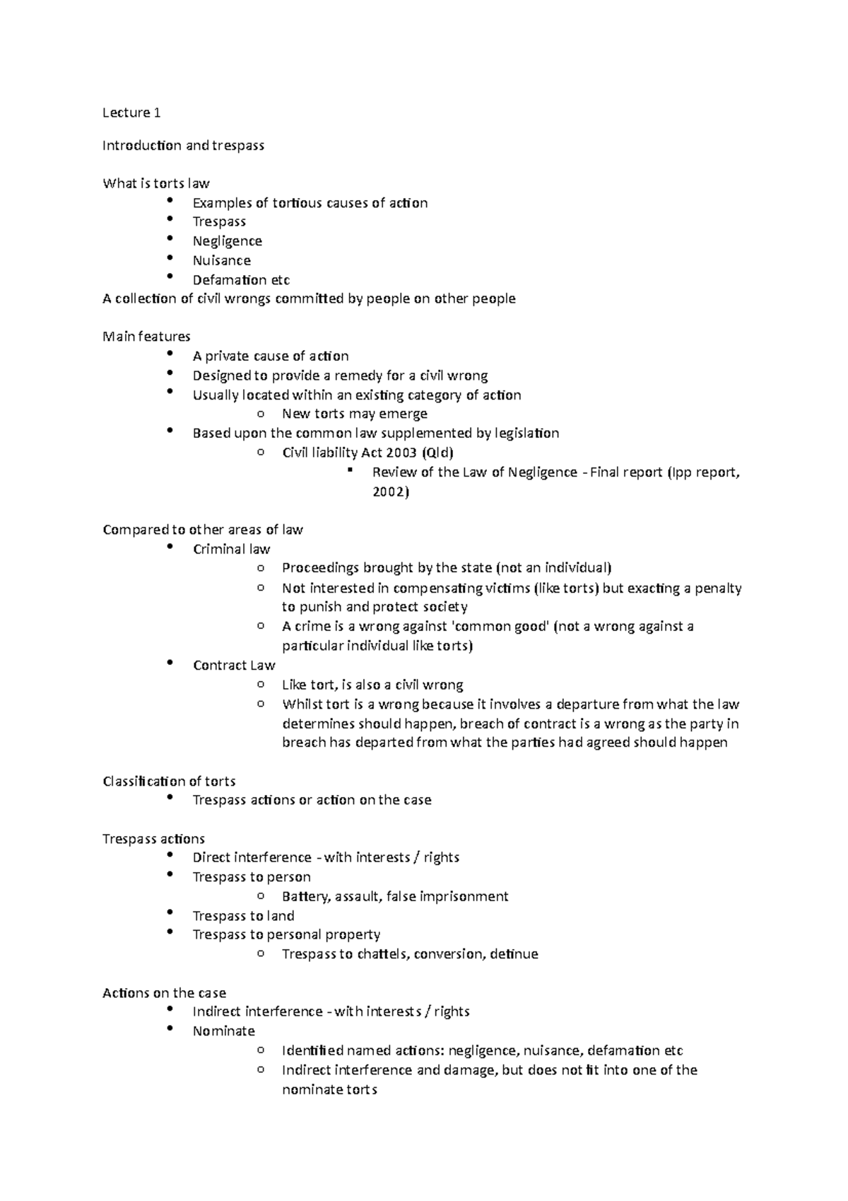 llb102-lecture-notes-lecture-1-introduction-and-trespass-what-is