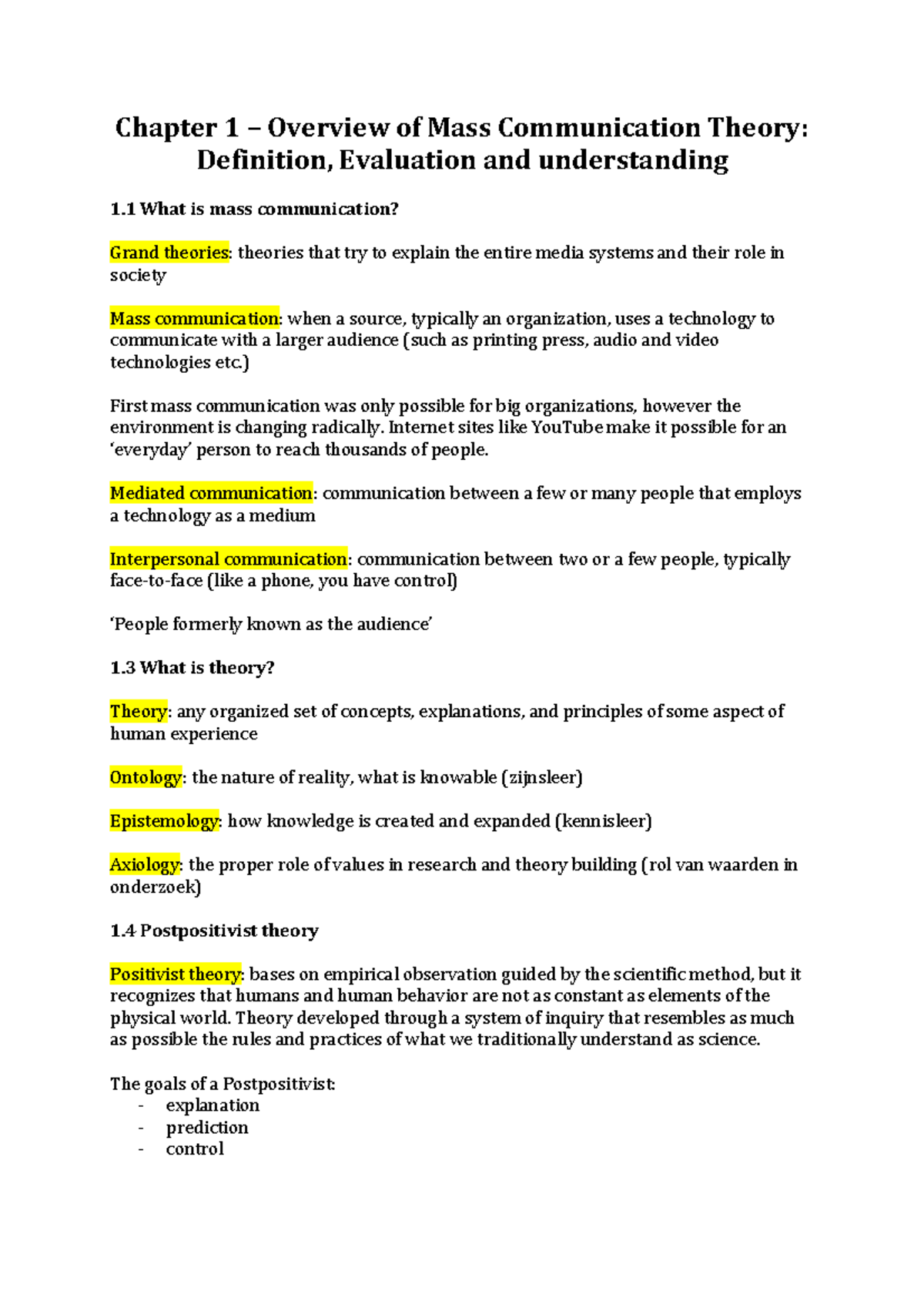 summary-mass-communication-theory-dennis-davis-chapter-1-overview