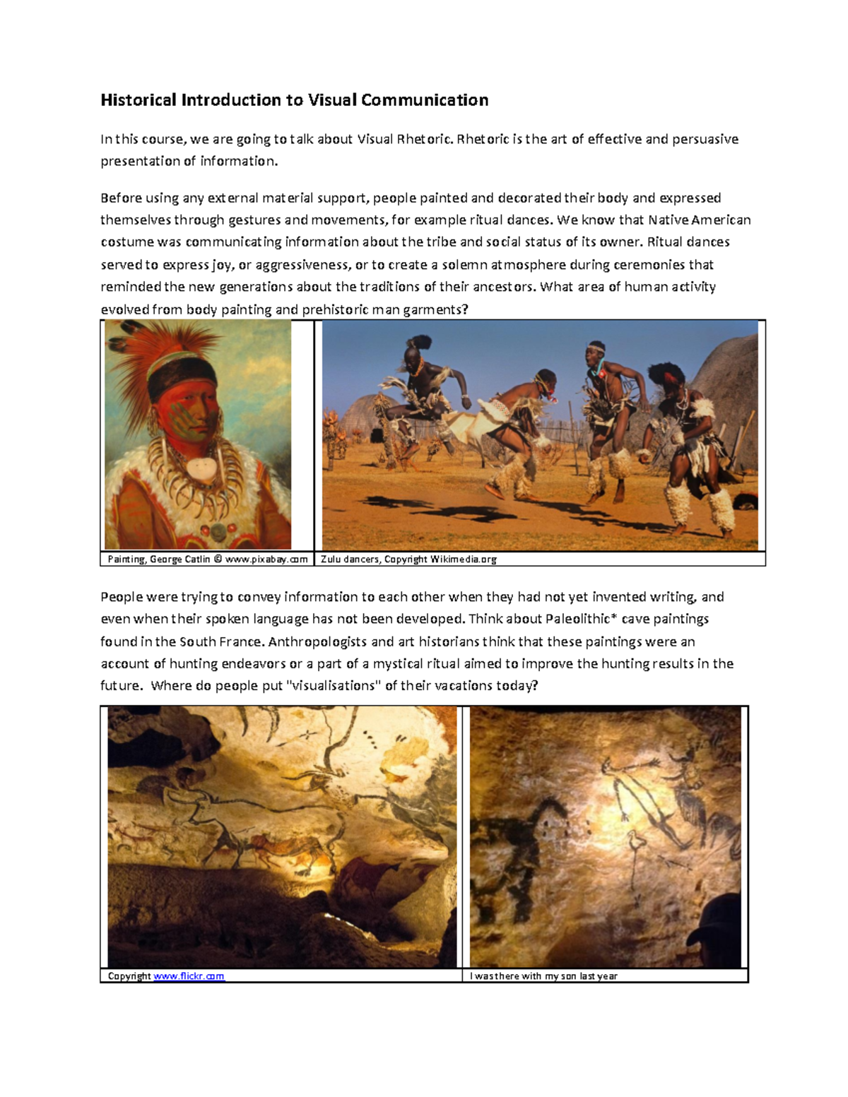 Week1 Historical Introduction to Visual Communication - Historical ...