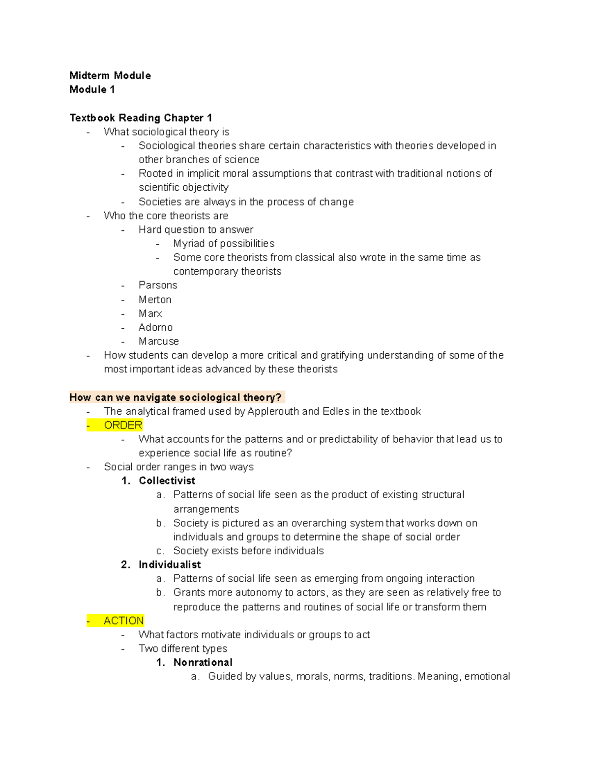 Midterm Study Guide Modules 1-5 - Midterm Module Module 1 Textbook ...